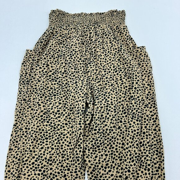 Aerie Womens Cheetah Print Jogger Pants Tan/Black Size Medium Pockets - Picture 5 of 8